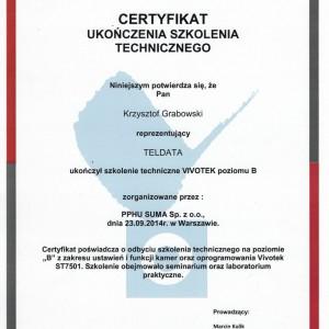 certyfikat ukończenia szkolenia technicznego